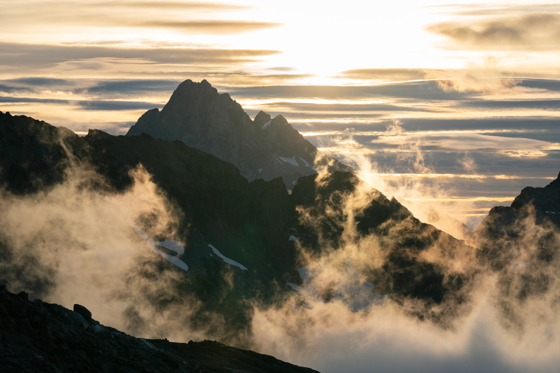 Sunrise from Sahale Glacier Camp