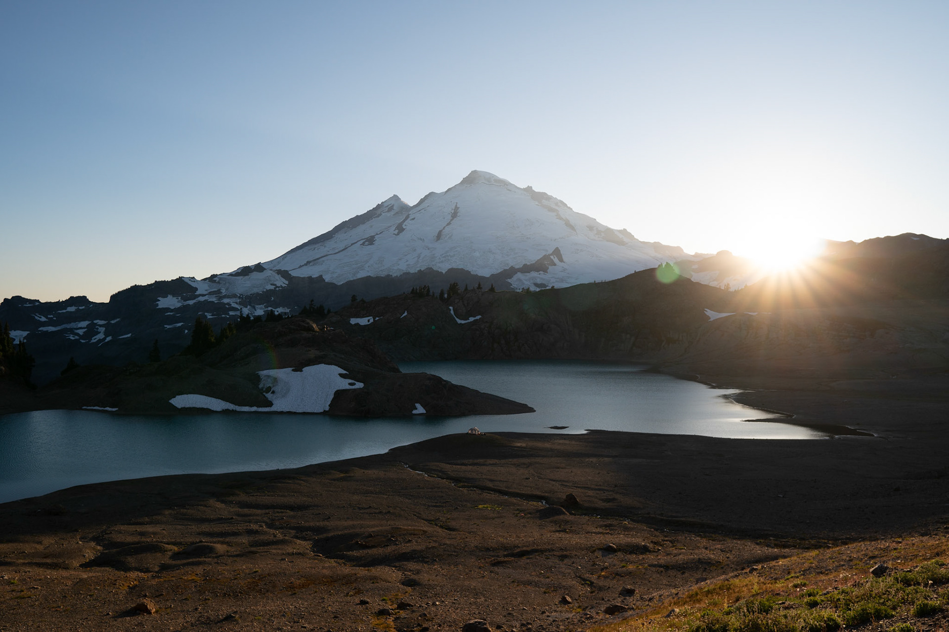Mt. Baker at sunset