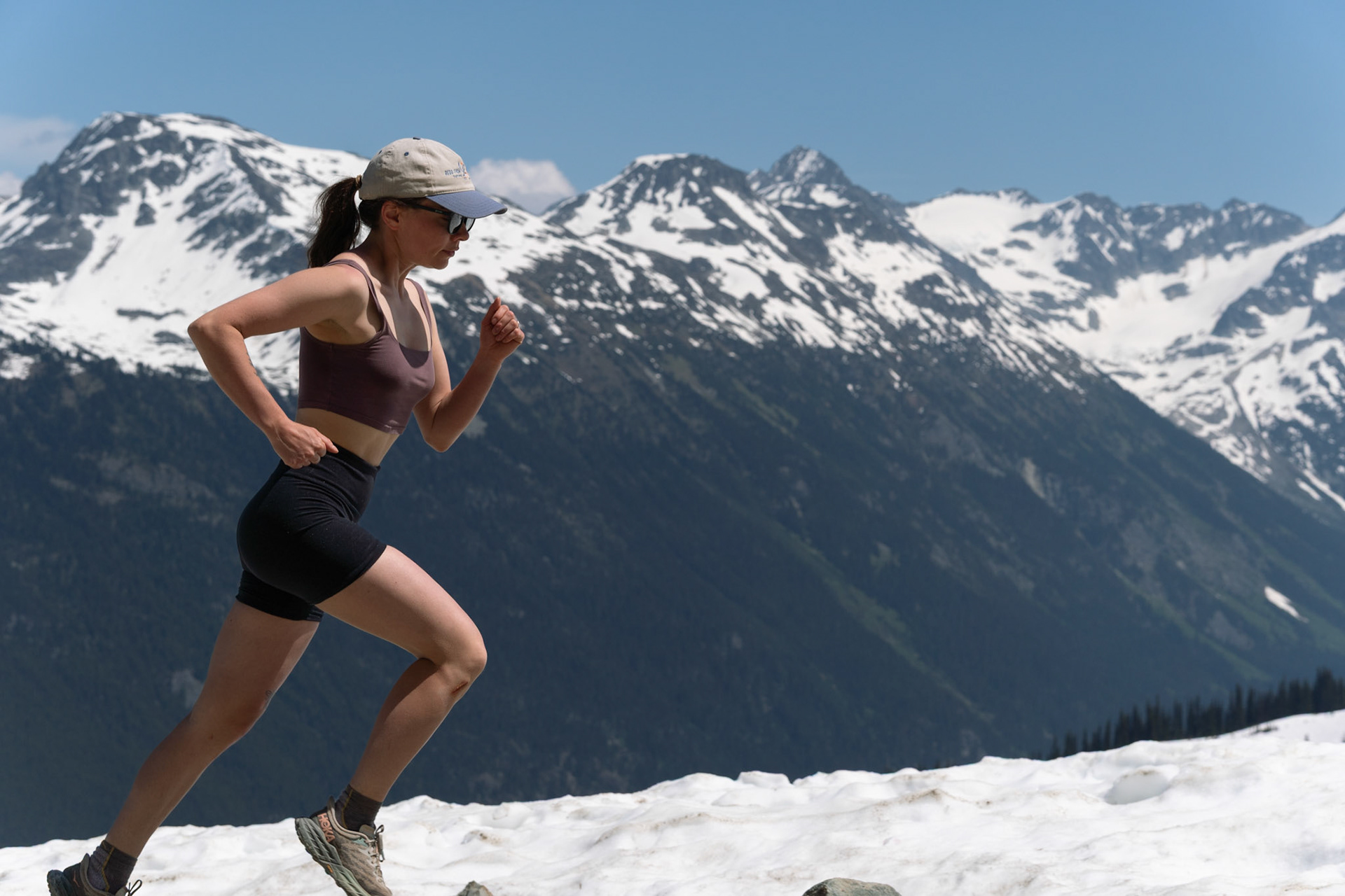 Lila running up Whistler