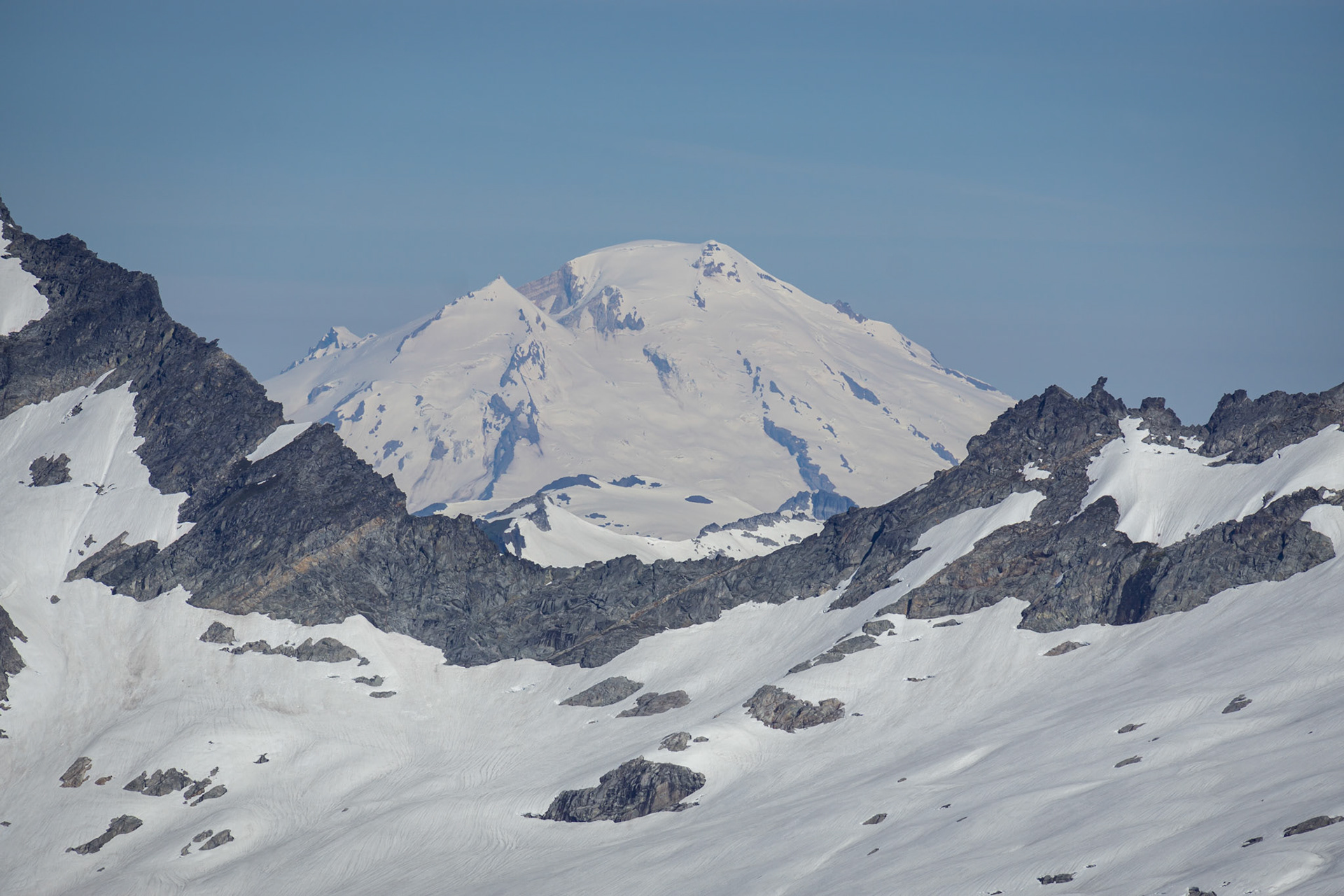 Mt. Baker looming over Eldorado