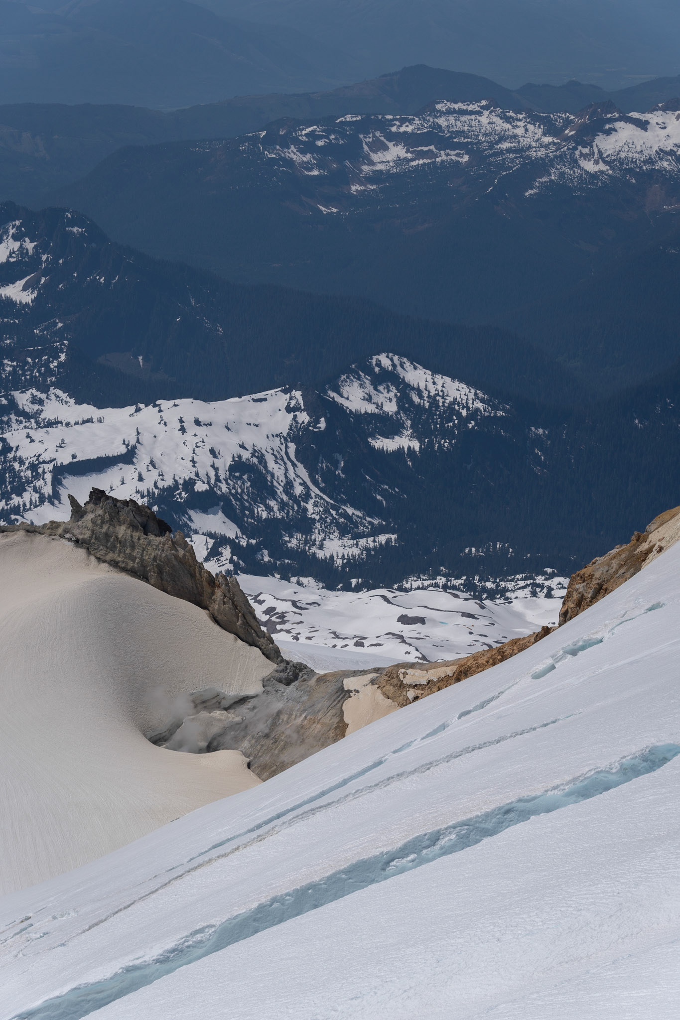 Steam coming out of Sherman Crater