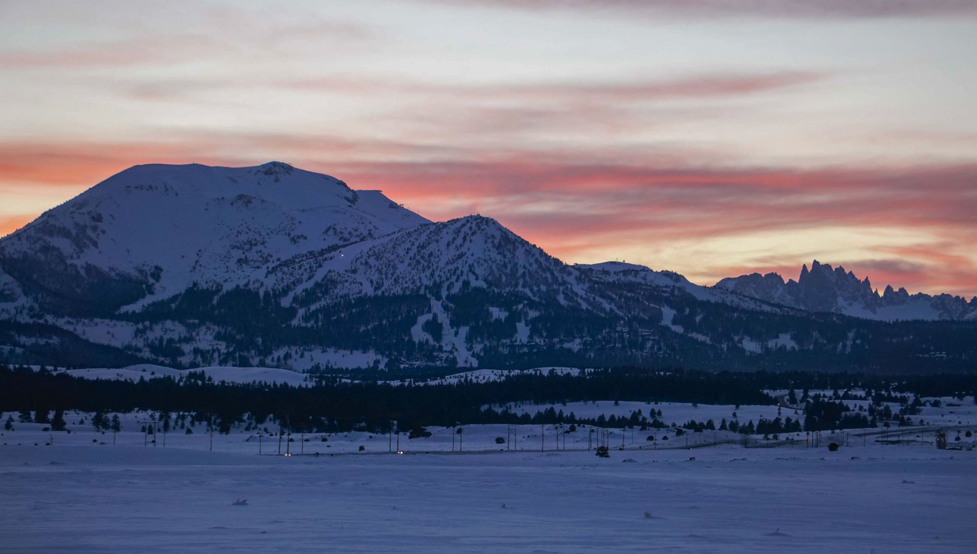 Mammoth Mountain and the minarets