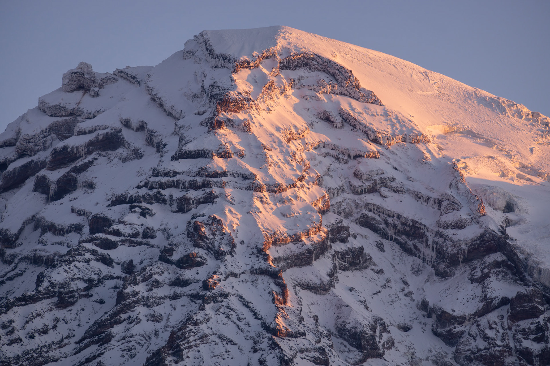 First light on Mt. Ranier