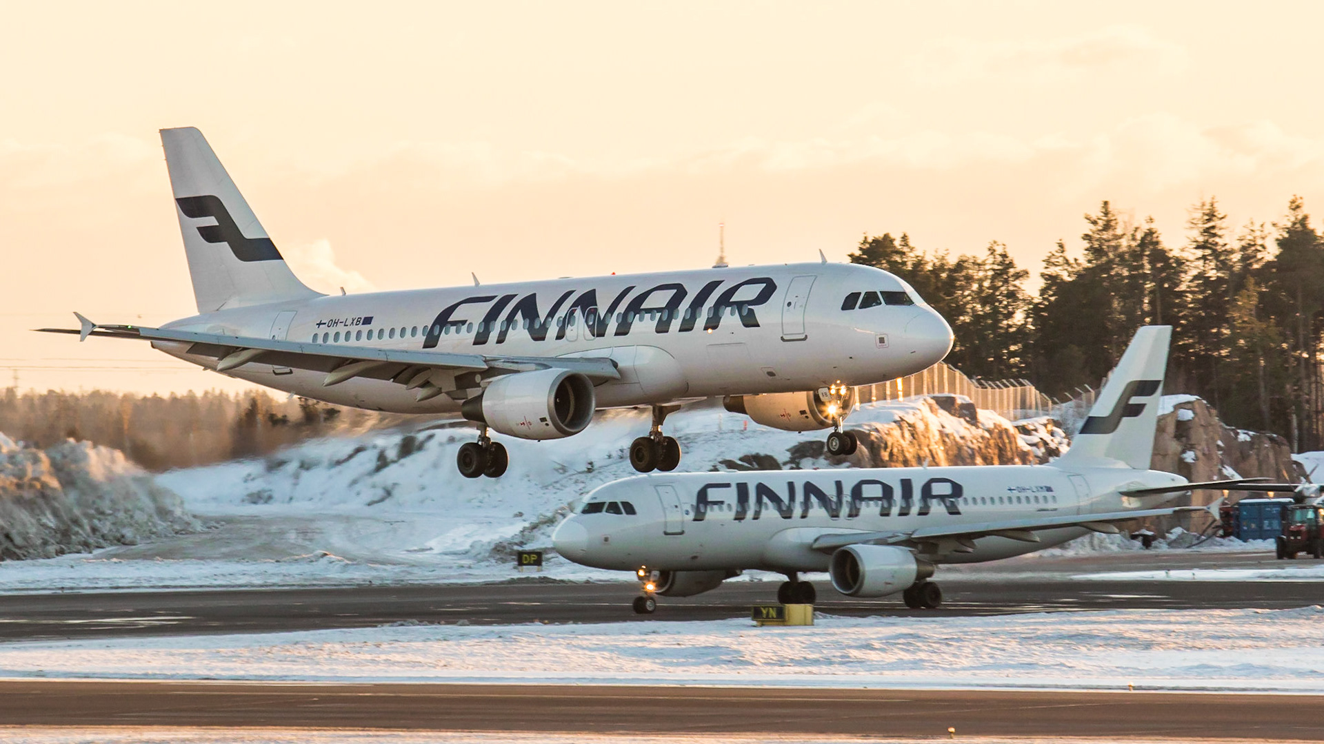 OH-LXB arriving to Helsinki in perfect evening light