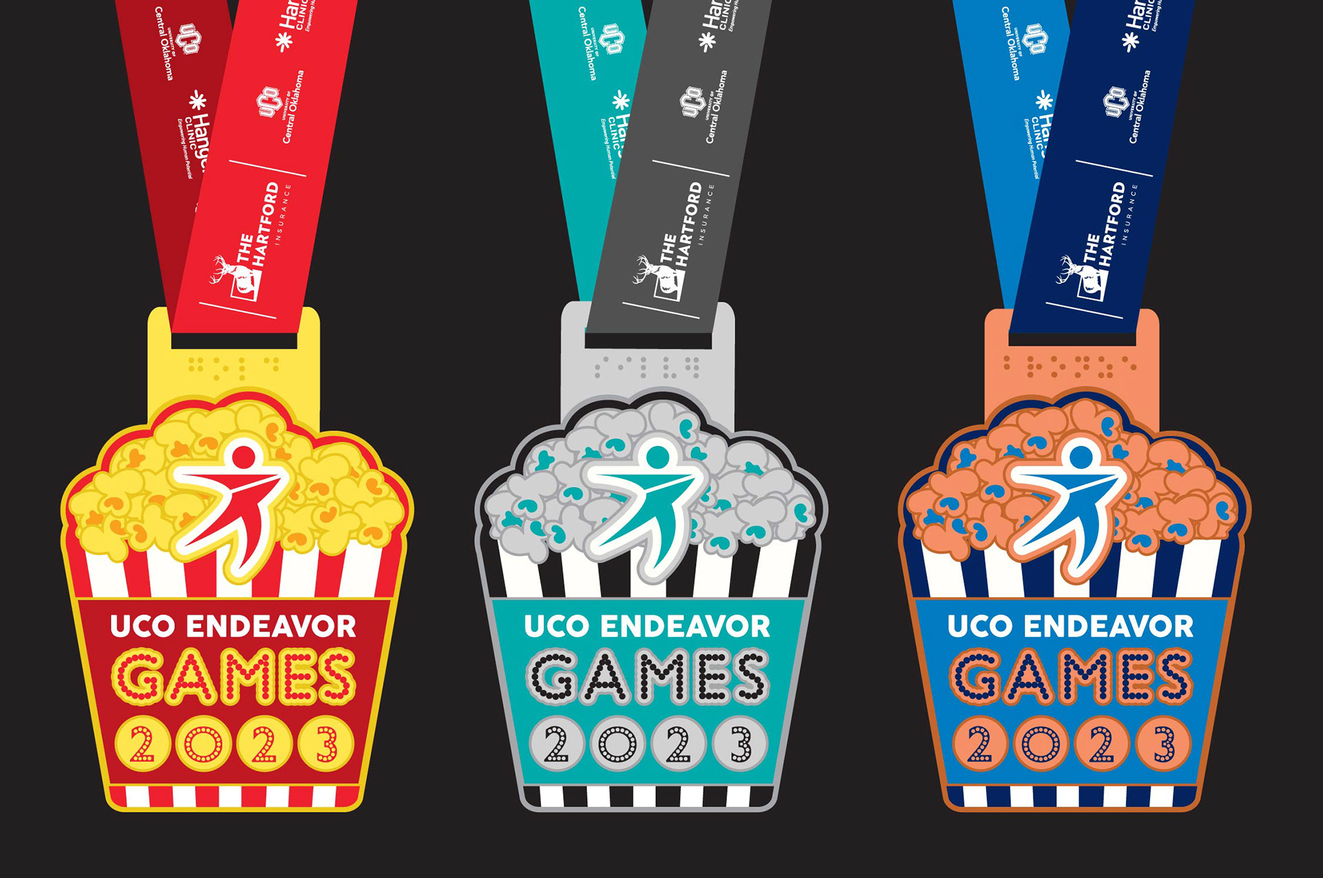 Gold, Silver, and Bronze Medal Artwork