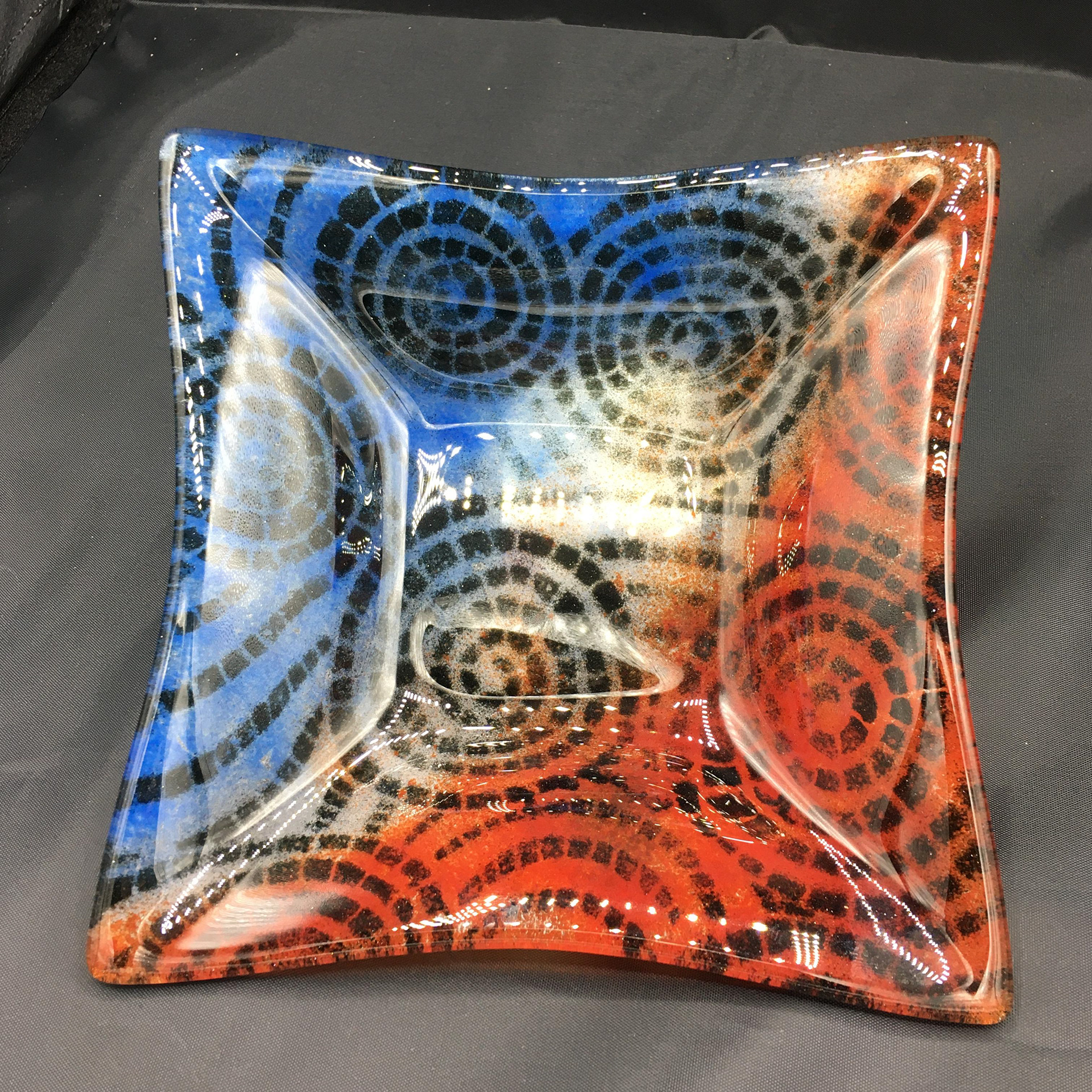 Red Blue Dish (Private Collection)