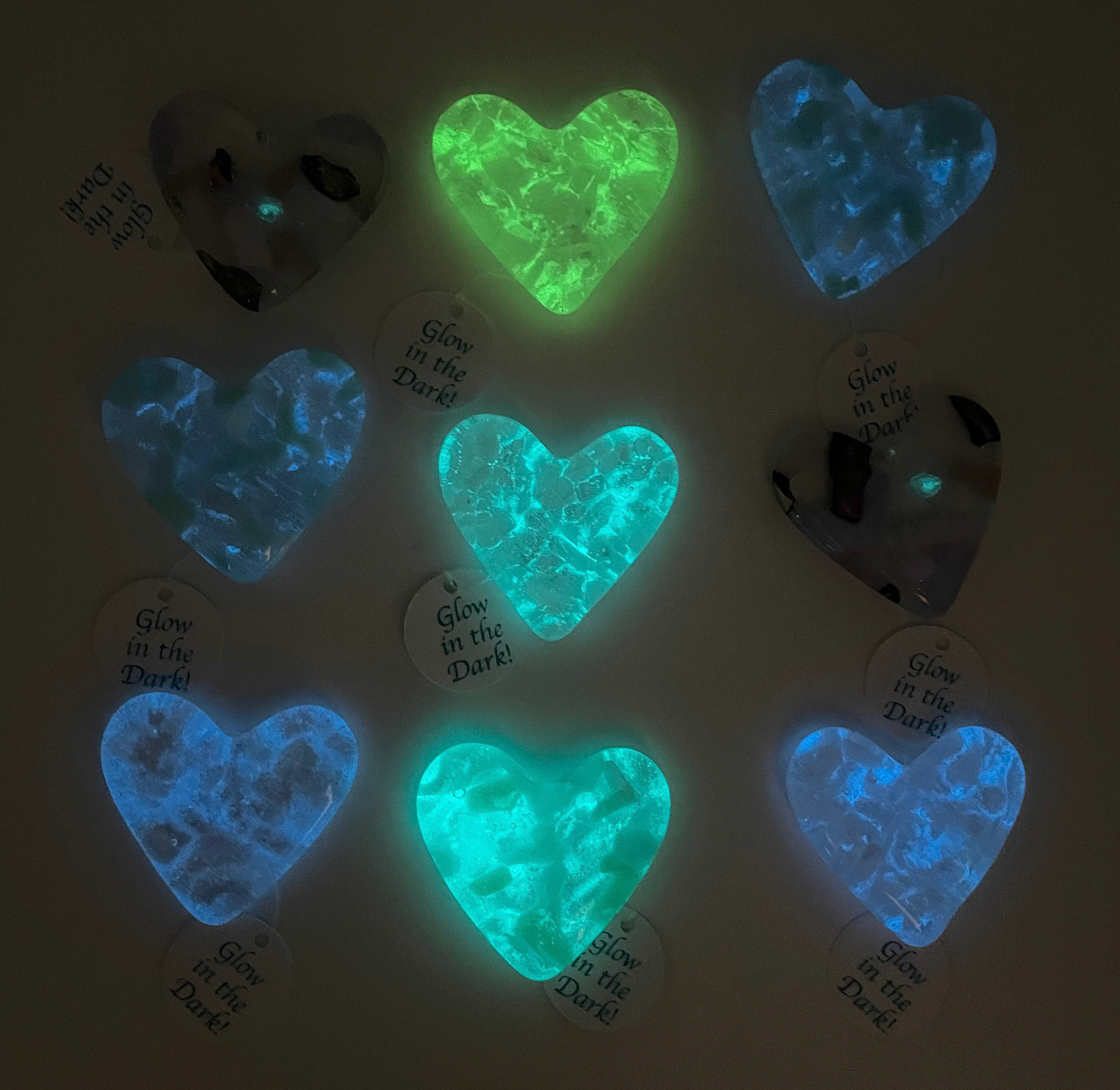 Glow in the Dark Pocket Hearts