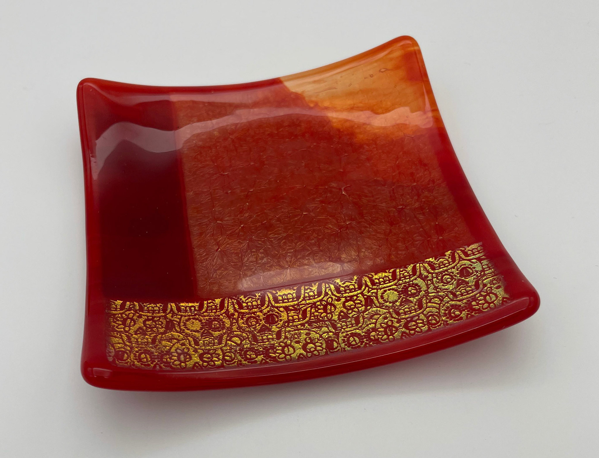 Small Shallow Dish with Dichro