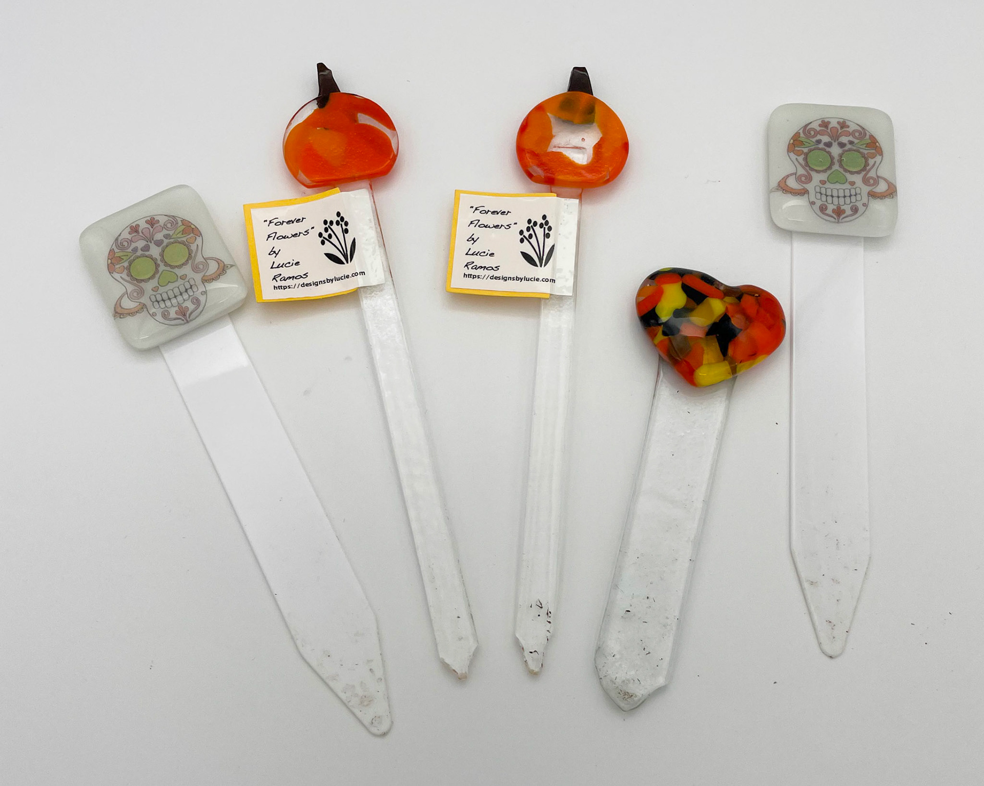 Fused Glass Pot Stakes