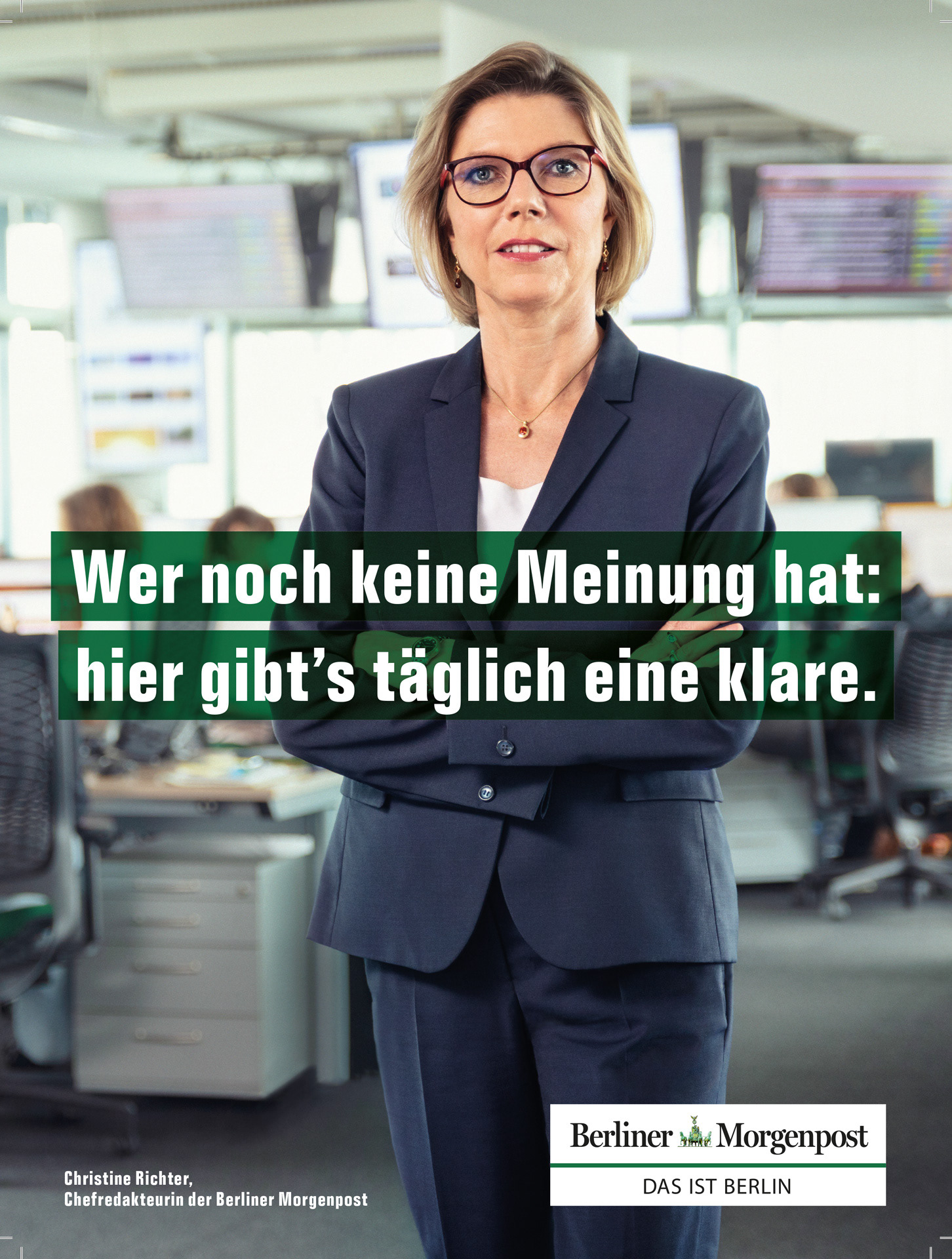 photo motif 1: positioning Christine Richter as Chief Editor for clear opinions