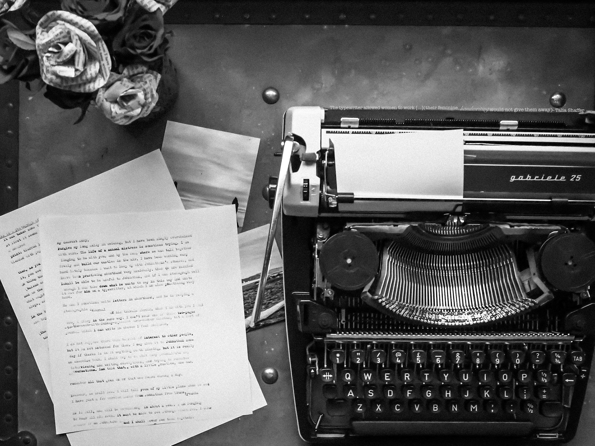 ‘their feminine writing handwriting would not give them away’