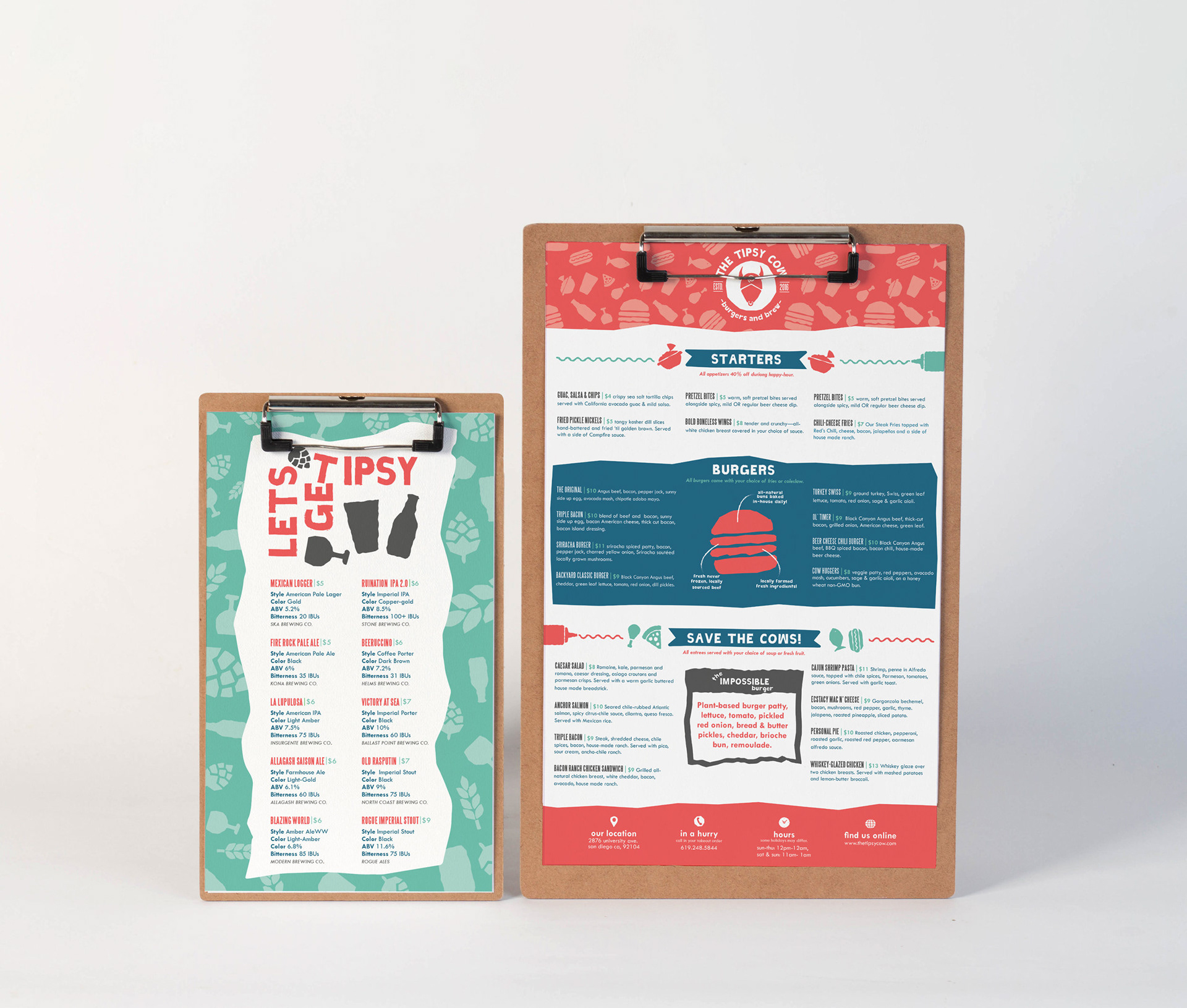 Beer, and Food Menu