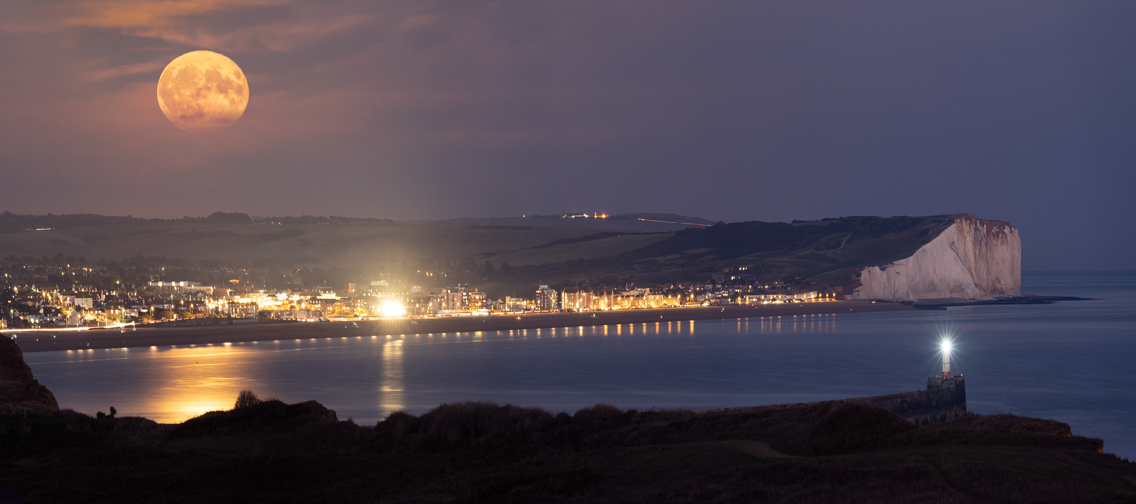 Seaford Moonrise September 2019