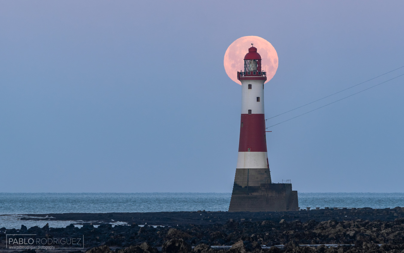 Beachy Head, full moon