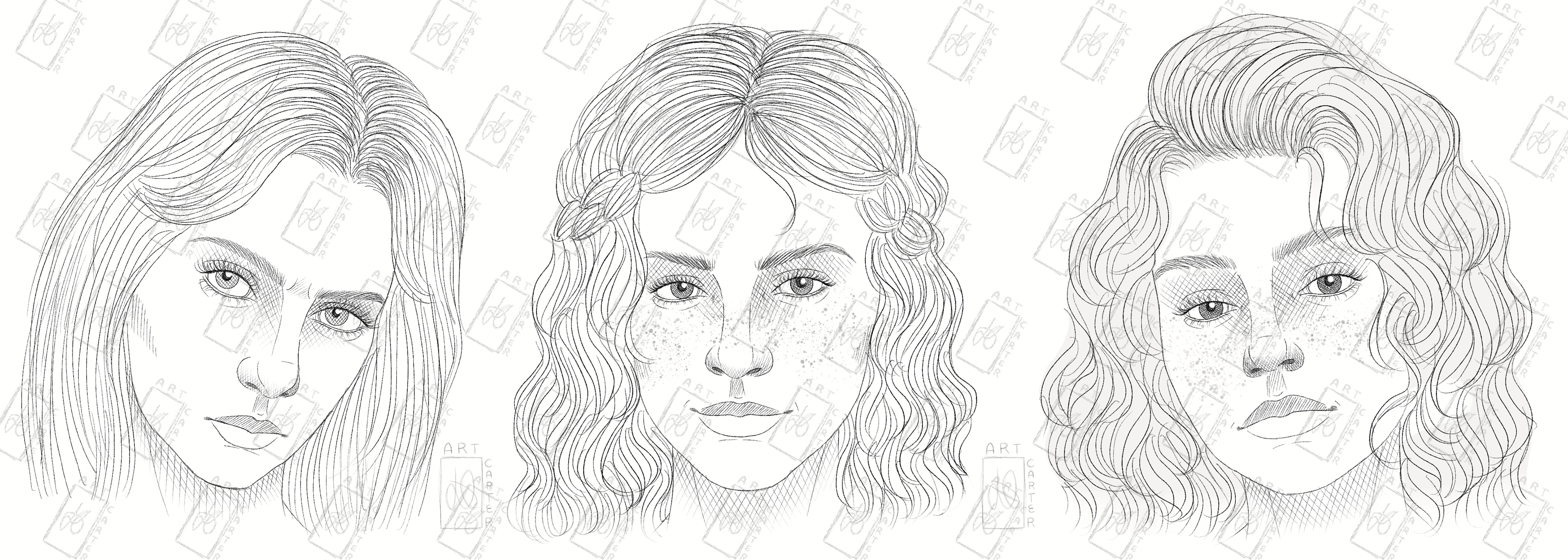 OC Portraits [Theo Bainbridge - Isla Walsh - Natalie Drake]