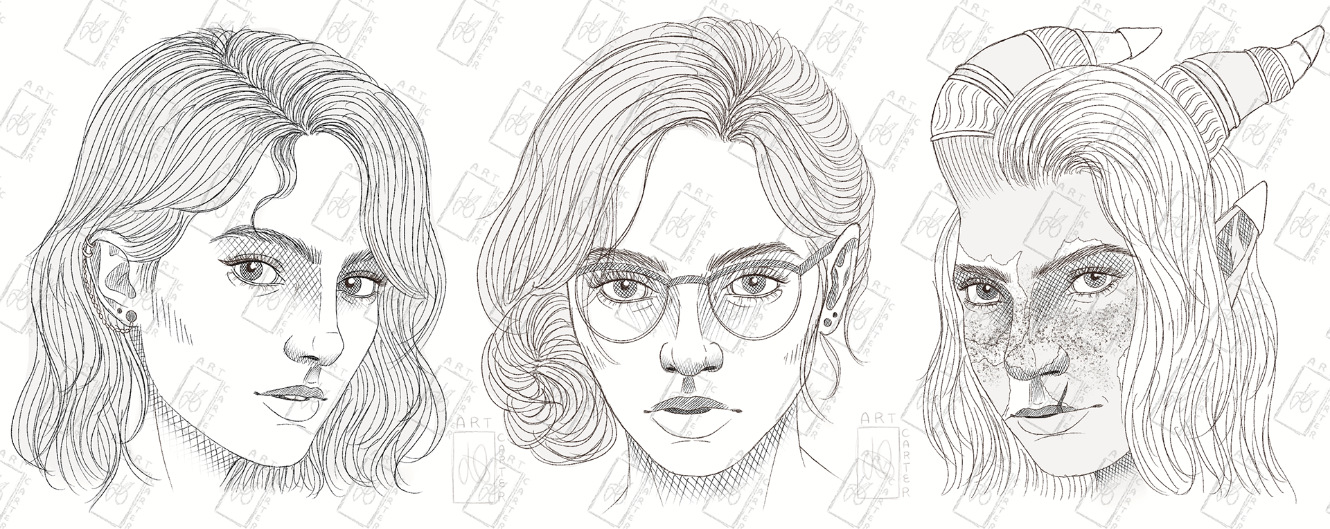 OC Portraits [Una Wattleseed - Jody Morse - Elody Mercar]