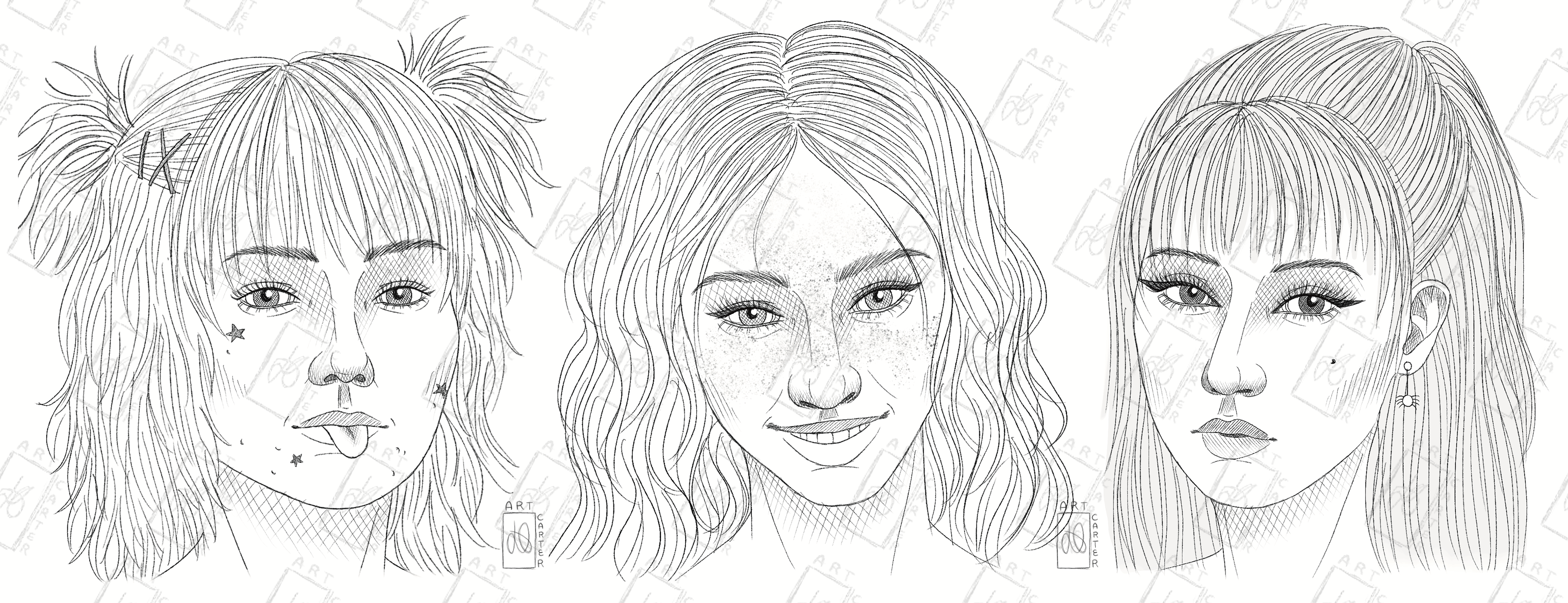 OC Portraits [Hideko Sugawara - Gigi Olalia - Kaida Ishimoto]