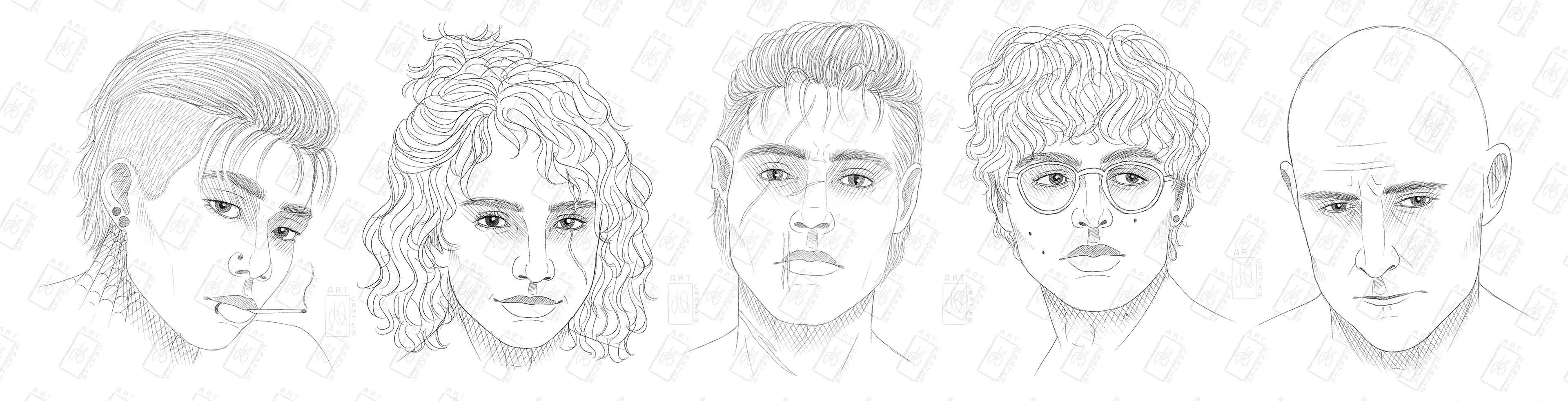 OC Portraits [Johnny Finley - Umetarou Noguchi - Isaac Wattleseed - Tobin Drake - Rob Young]