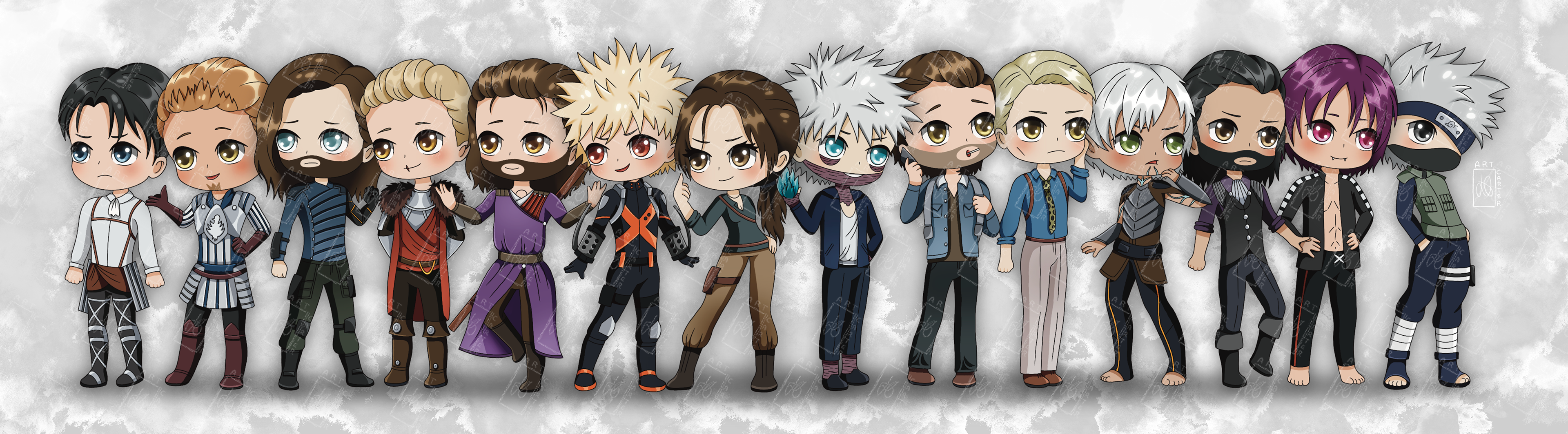 Comfort Characters Compilation [Levi - Alistair - Bucky - Cullen - Gale - Bakugo - Lara - Dabi - Sam - Nanami - Fenris - Lucanis - Rin - Kakashi]