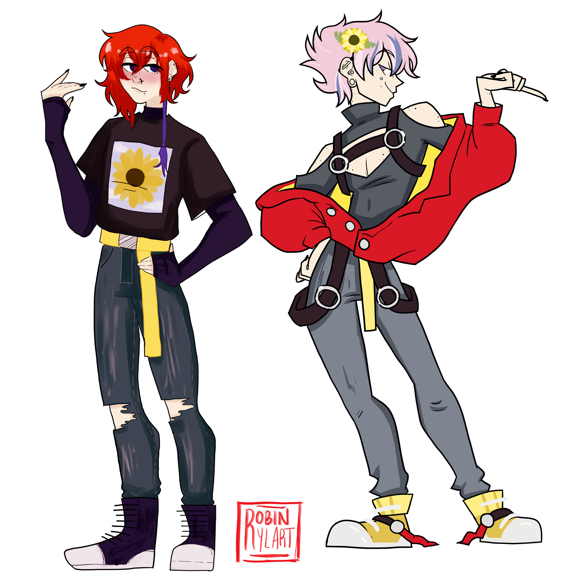 Draw this again challenge. A pink haired guy smiling looking at the camera.