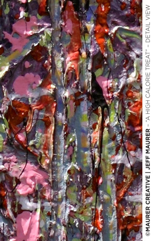 Almost as if a hundred different flavors are melting together, this is sure to please your art collection's palette.