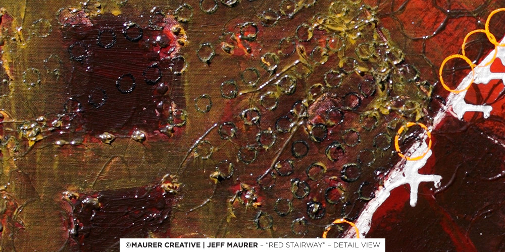 Artist Jeff Maurer incorporates texture and layering using found objects, pulling from creativity and knowledge learned as an expertly trained Designer.