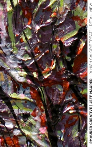 The depth of color and texture seems almost infinite when you stare closely at this abstract modern acrylic painting.