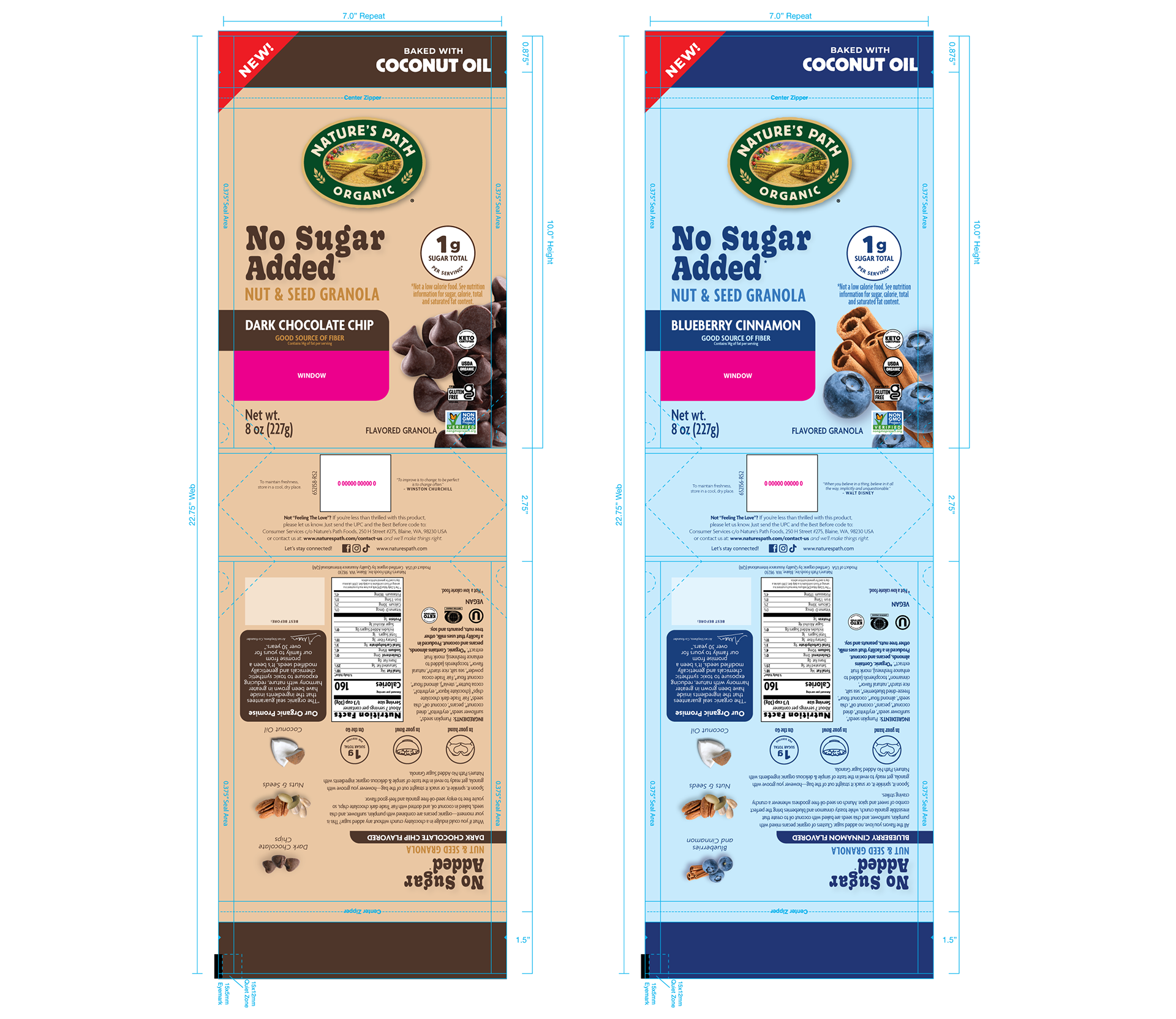2025 - Nature’s Path | Vancouver, BC | No Sugar Added Granola Pouch - Design and Production by Carla Sarmento