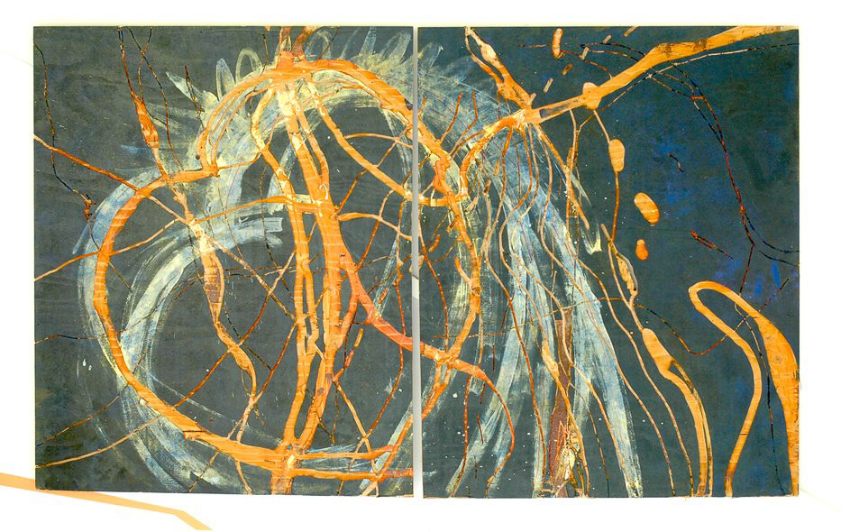 48" x 64" Acrylic , marker on wood (sold)