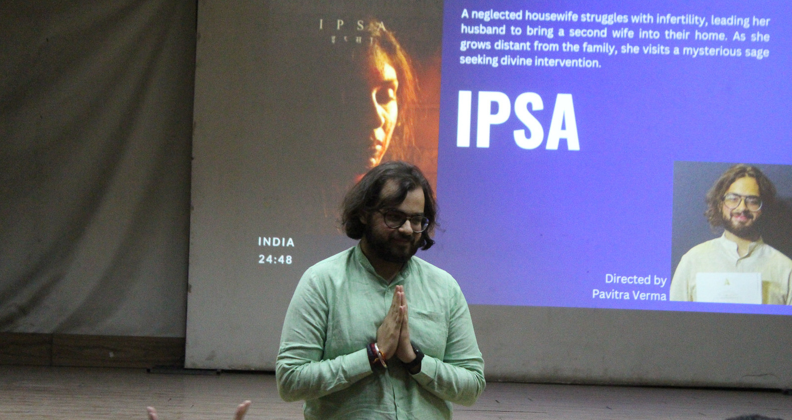 Pavitra Verma thanks the audience at BIT for their warm response to the screening of IPSA.