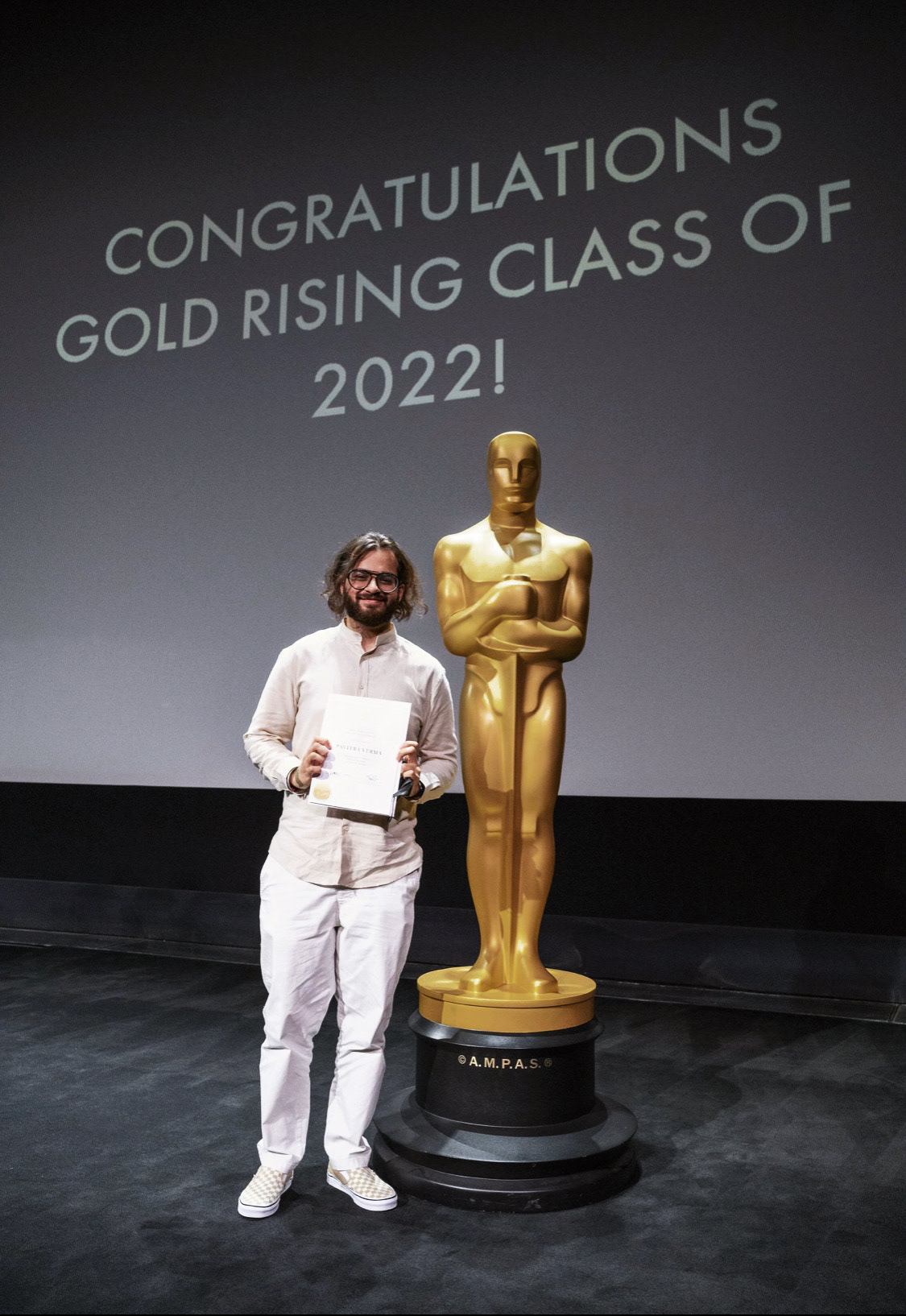 Pavitra Verma at the graduation ceremony of the 2022 Academy Gold Rising program at the Samuel Goldwyn Theater, Beverly Hills