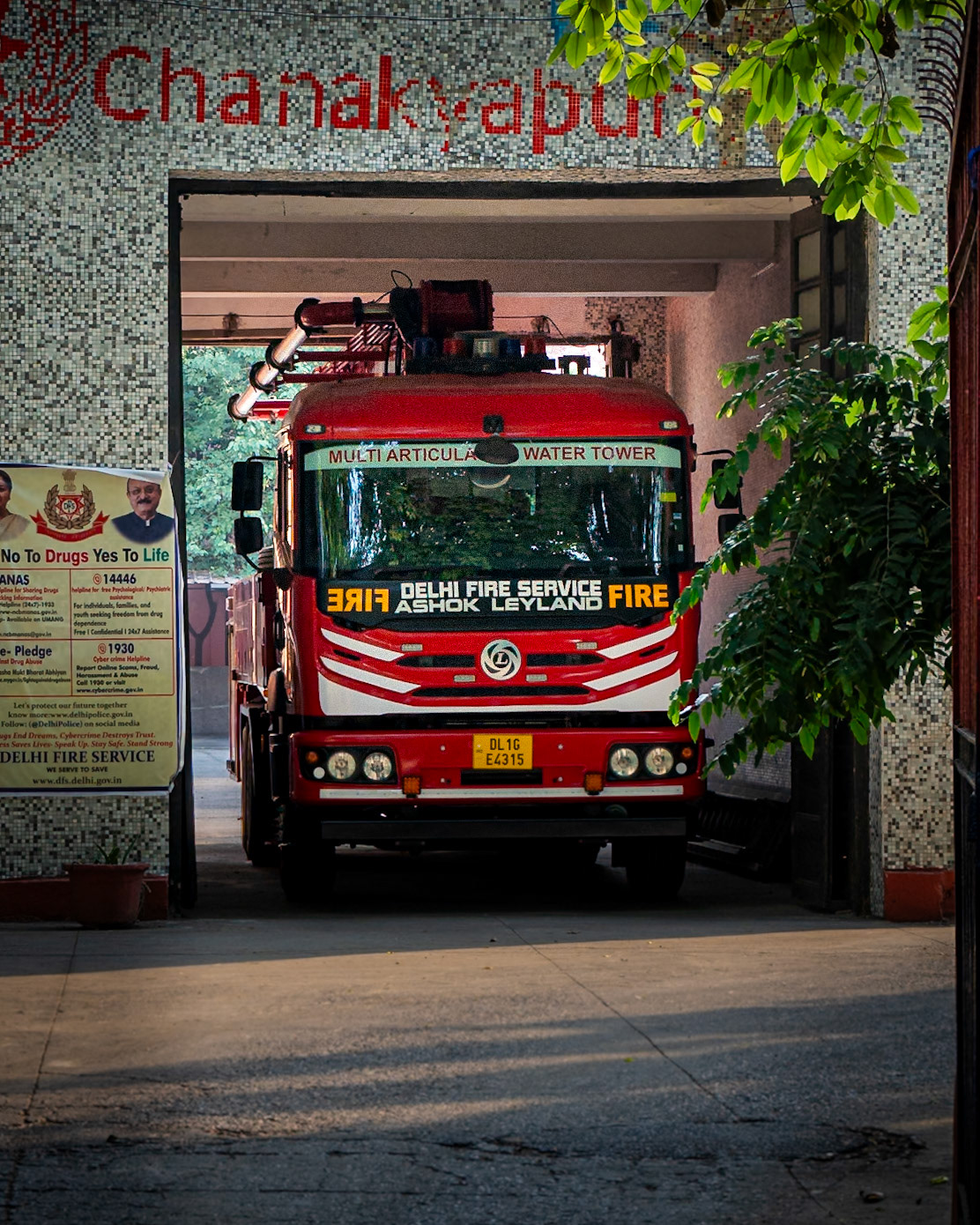 The fire truck is cleaned up and ready to go.