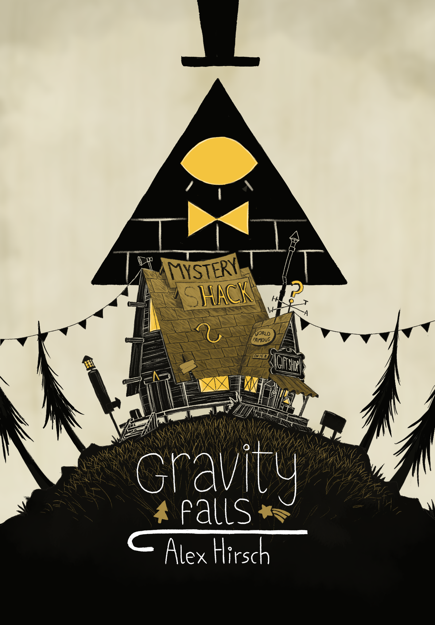 Fan Poster for "Gravity Falls", inspired by a book cover by Cotton Valent