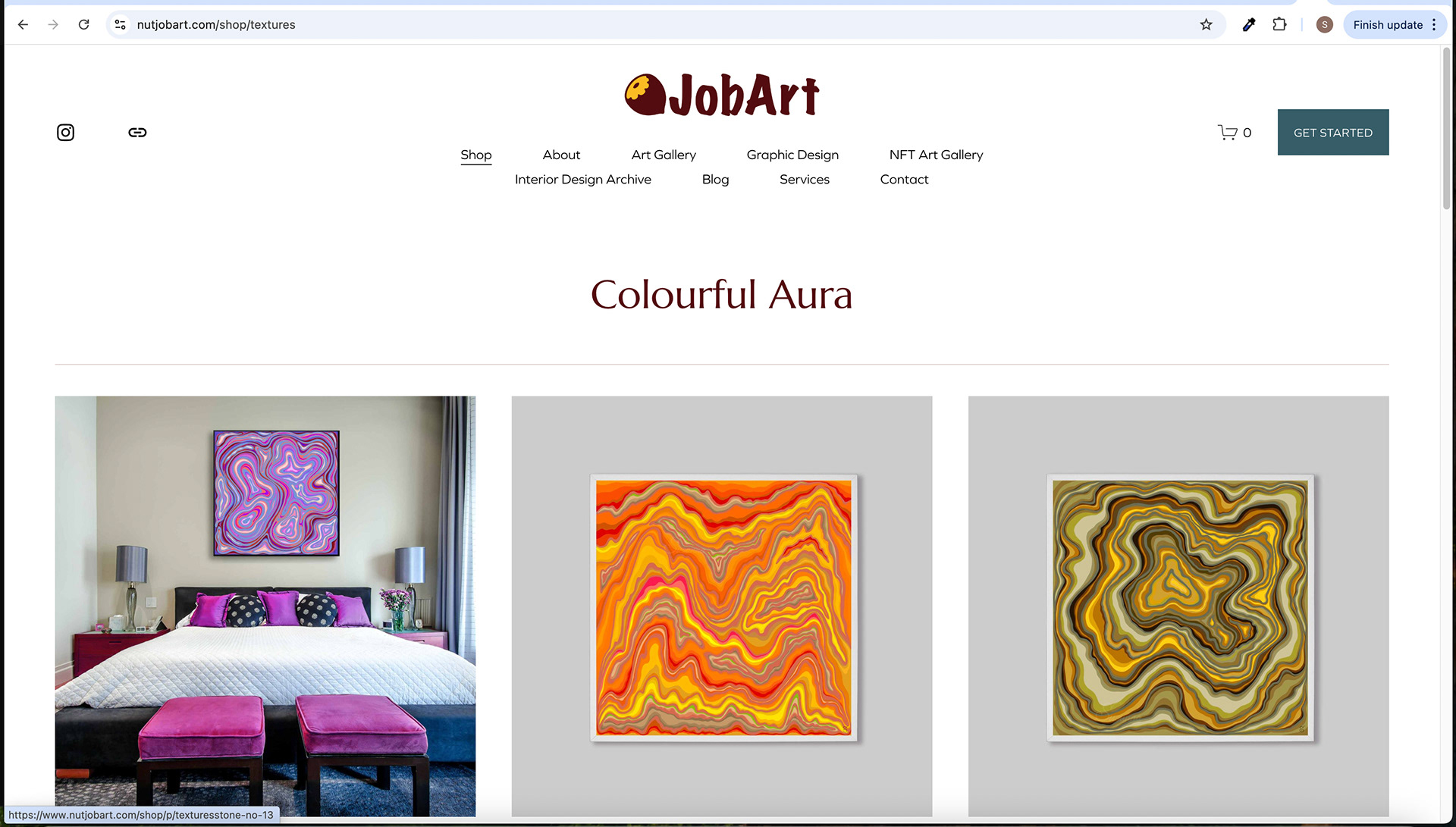 Shop Screen - Image Hover Effect