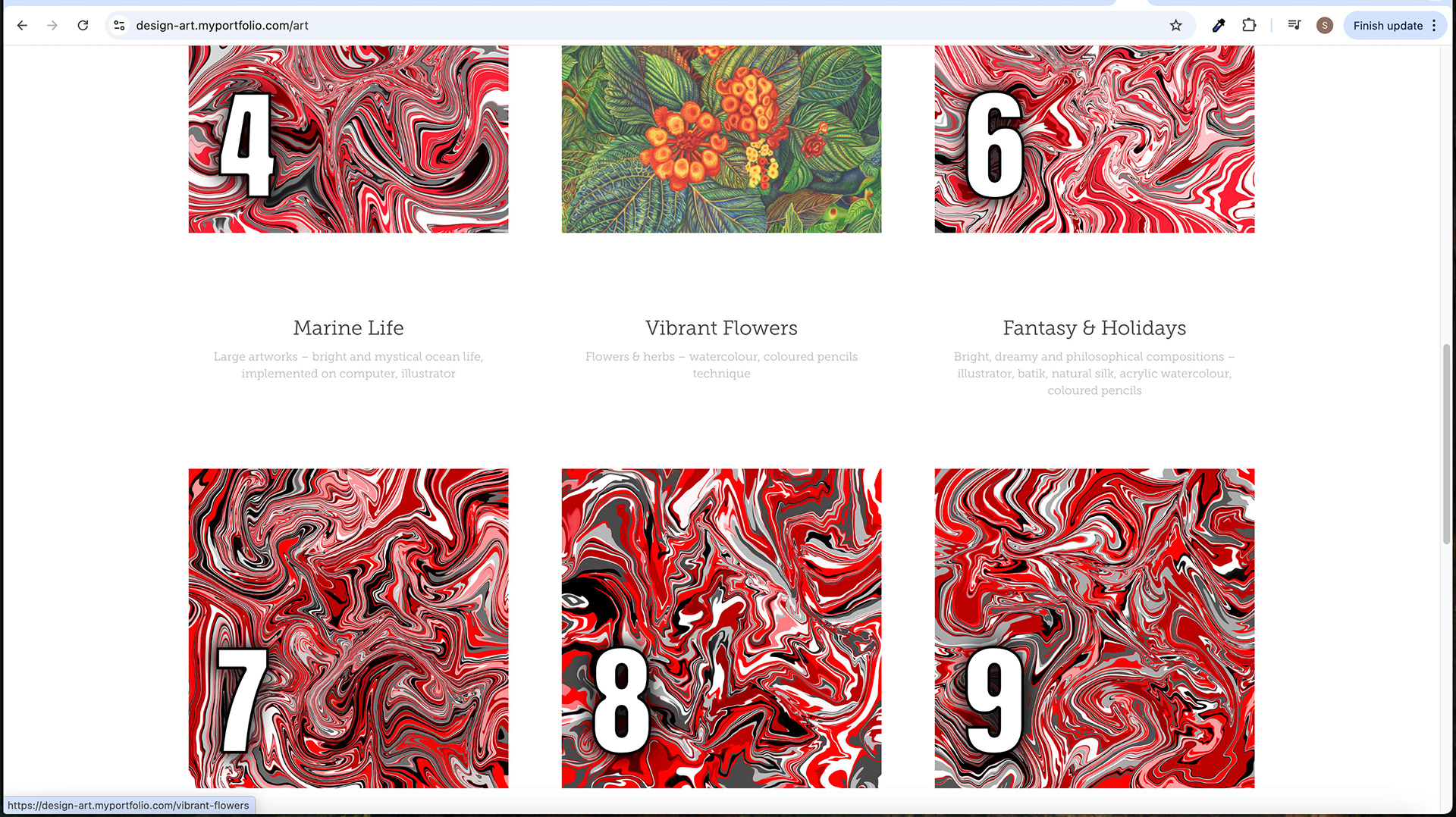 Art Screen - Image Hover Effect