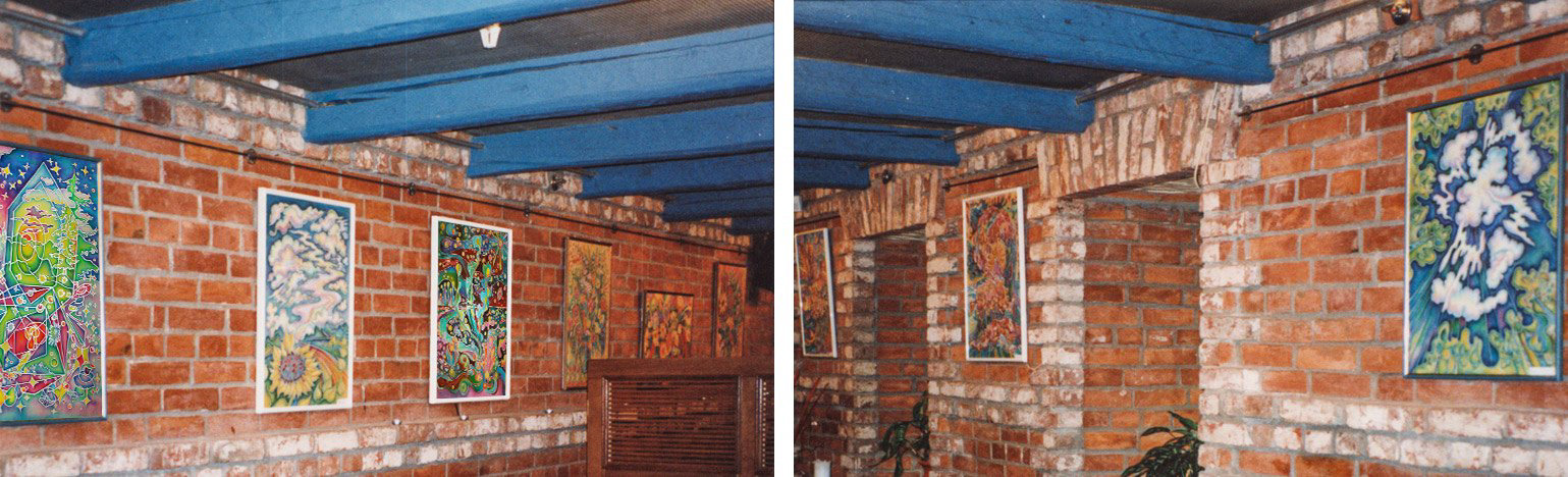 An exhibition and sell my batik paintings at my personal art show hosted within the Tesoro restaurant interior.