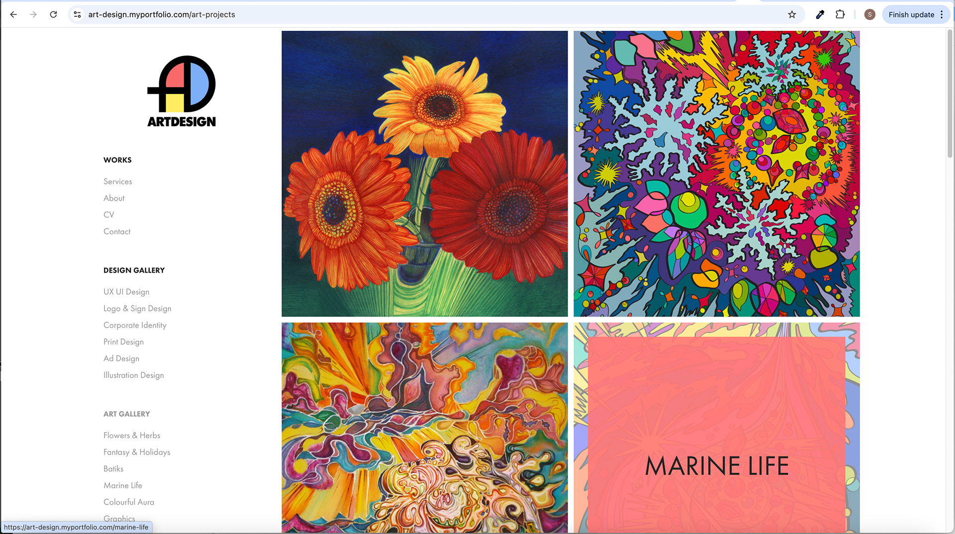 Screen with GIF Animation - Hover Image Effect
