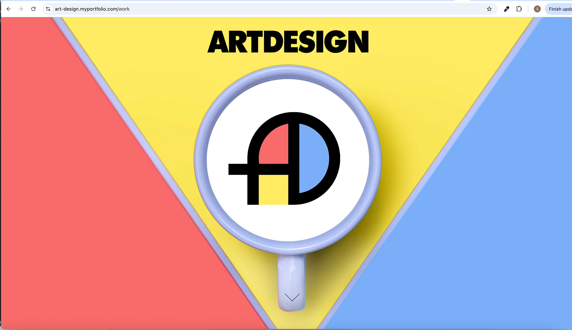 Splash Screen with Down Arrow