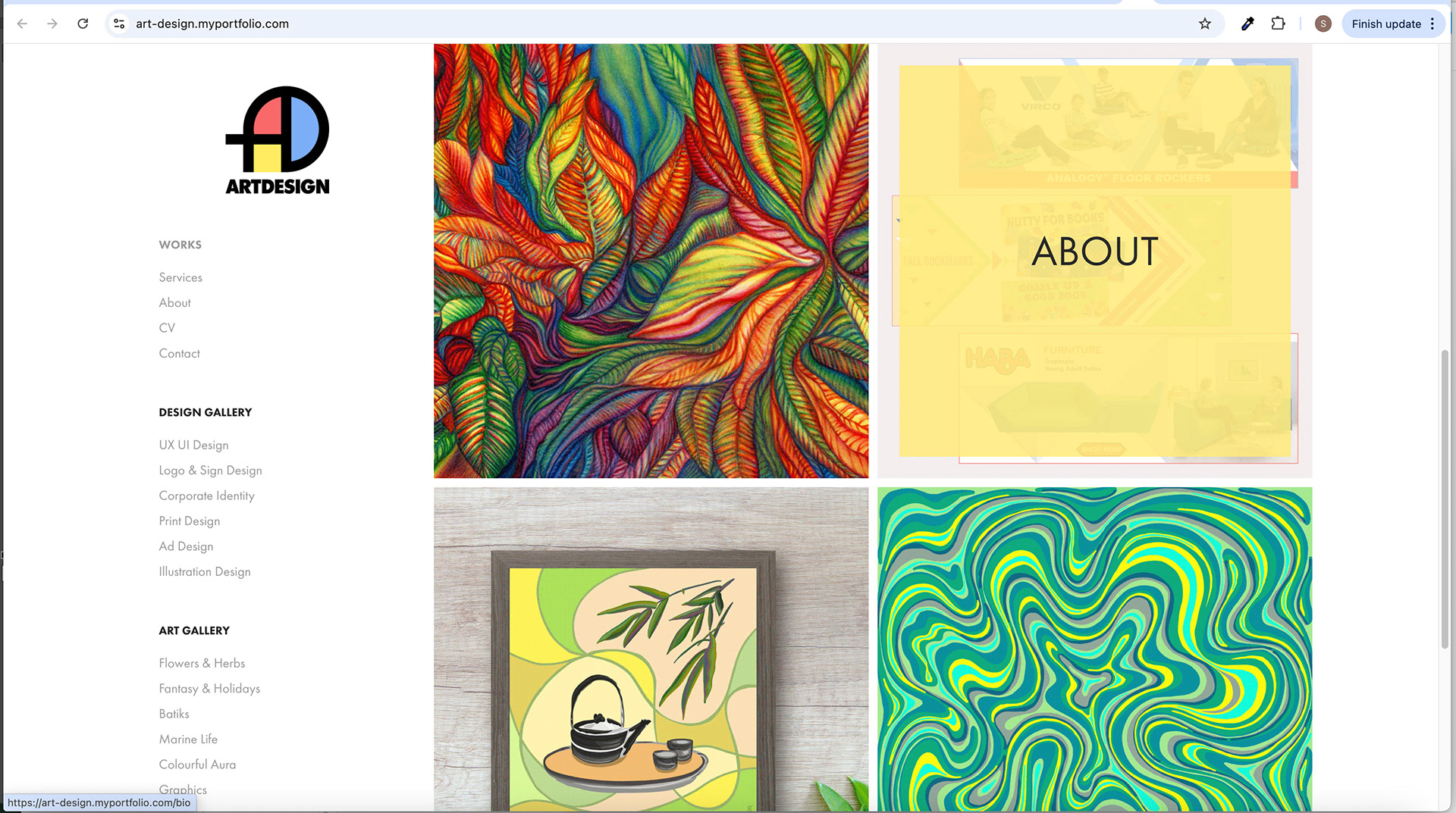 Screens with GIF Animation - Hover Image Effect