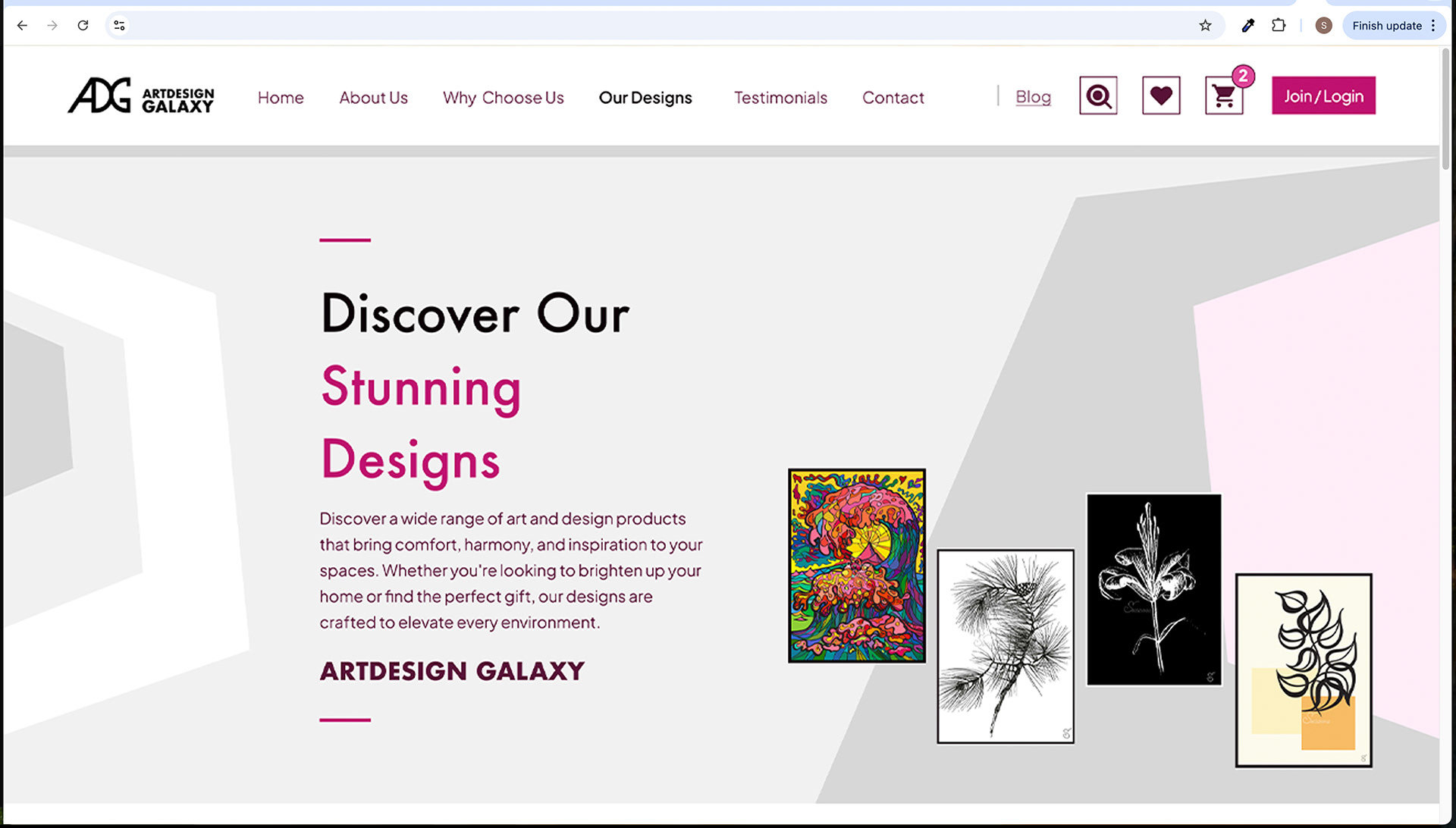 Our Designs Screen