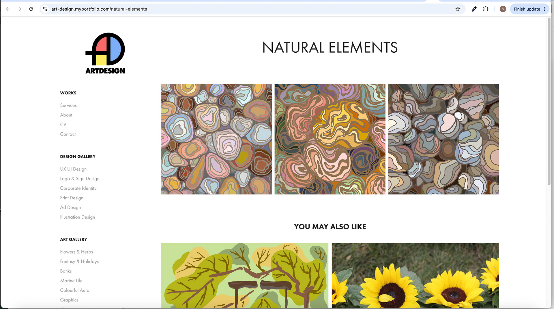 ART GALLERY - Subpage with Related Products at the Bottom