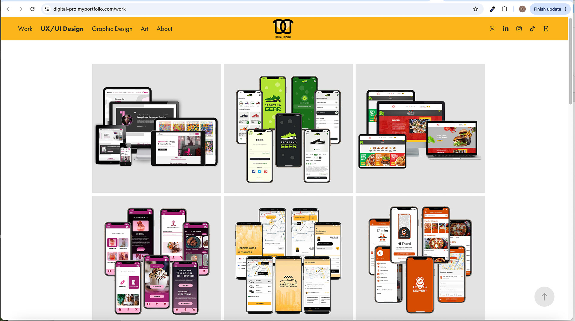 UX / UI Design Screen