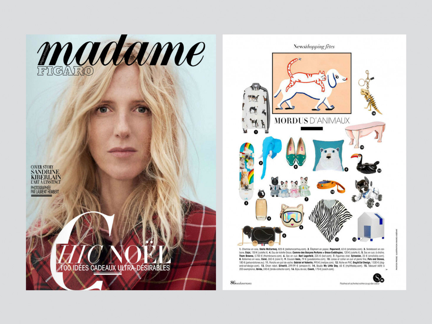 "Zelda" d'Ibride Design dans "Madame FIGARO" Décembre 2016