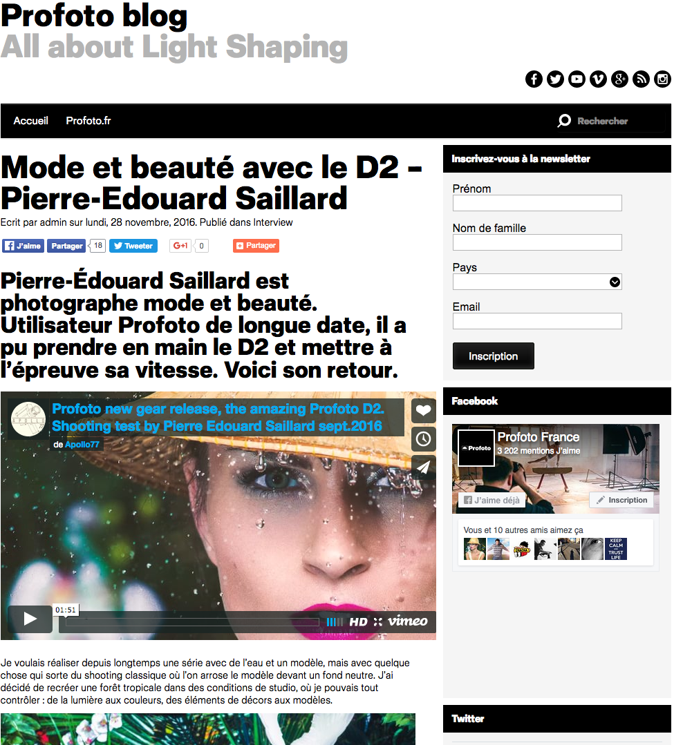 Profoto Blog, test du Profoto D2 pour Profoto France