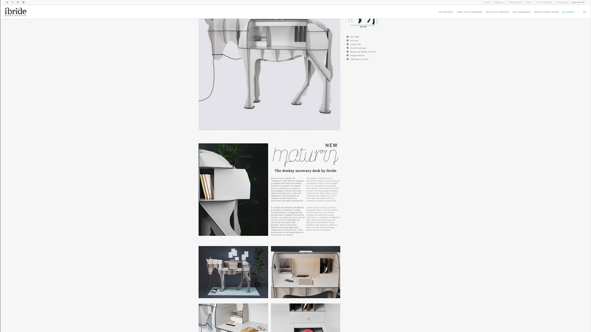 Photo pour Ibride Design "The Donkey Secretary Desk by Ibride" : MATURIN