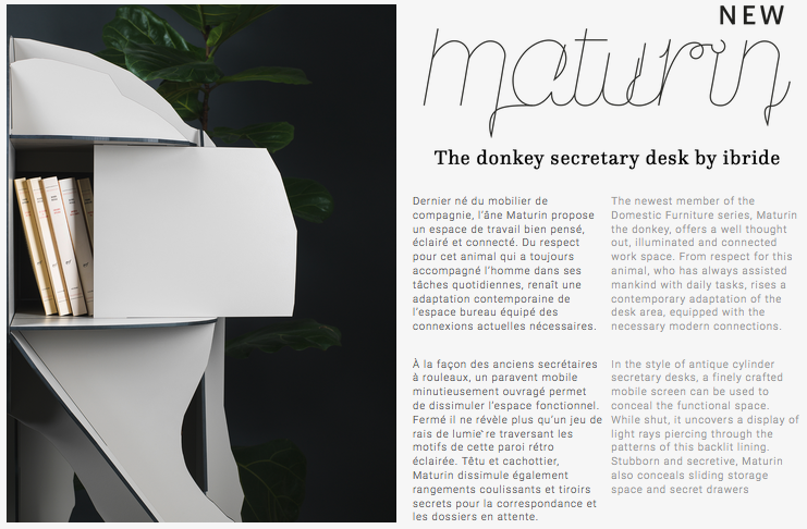 Photo pour Ibride Design "The Donkey Secretary Desk by Ibride" : MATURIN