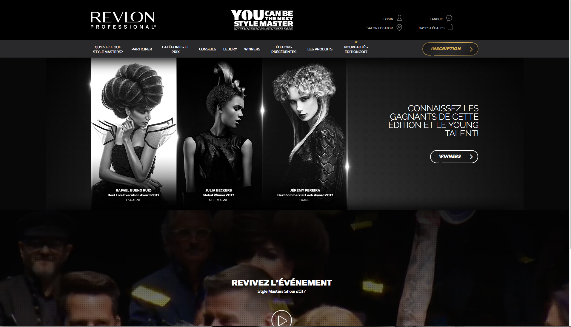 GAGNANT INTERNATIONAL "Best Commercial Look Award 2017"  GAGNANT FRANCE REVLON STYLE MASTER 2017