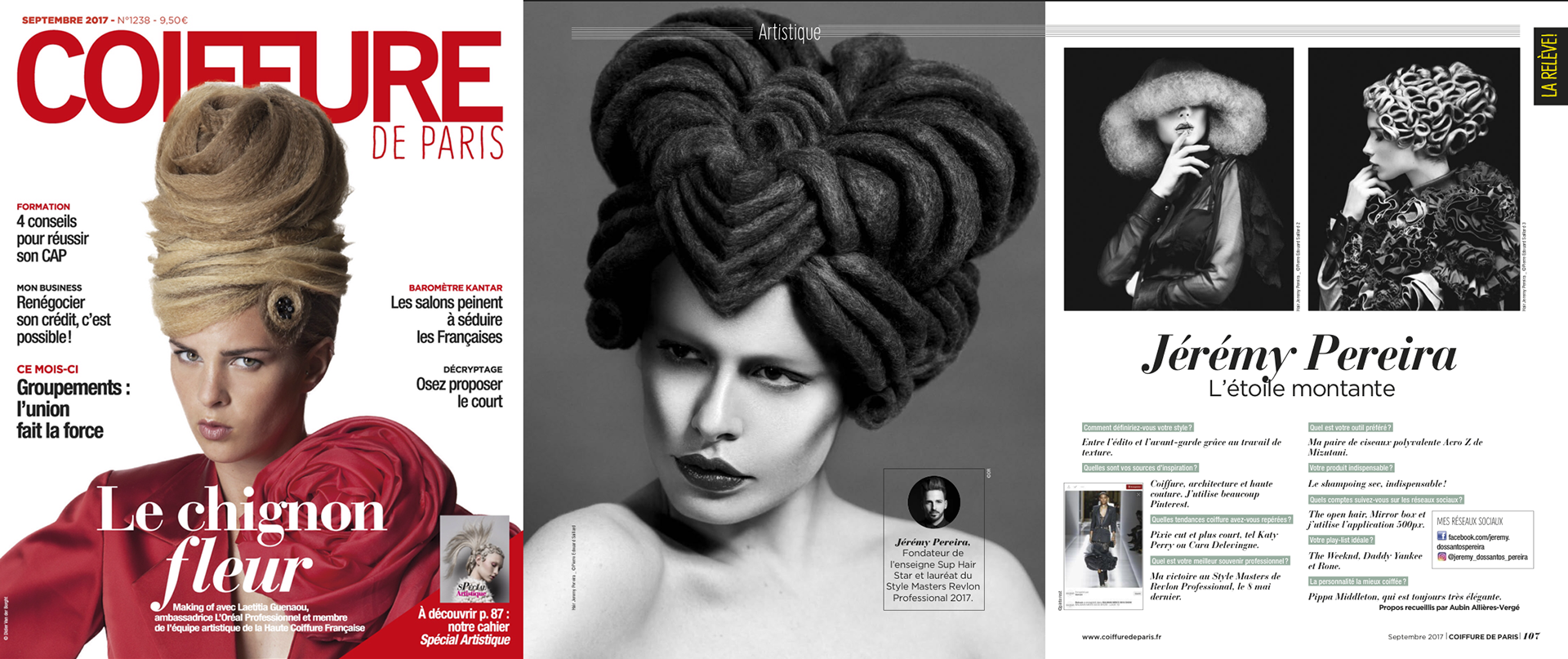 Photos pour Jérémy Pereira dans "Coiffure de Paris" du 09/17