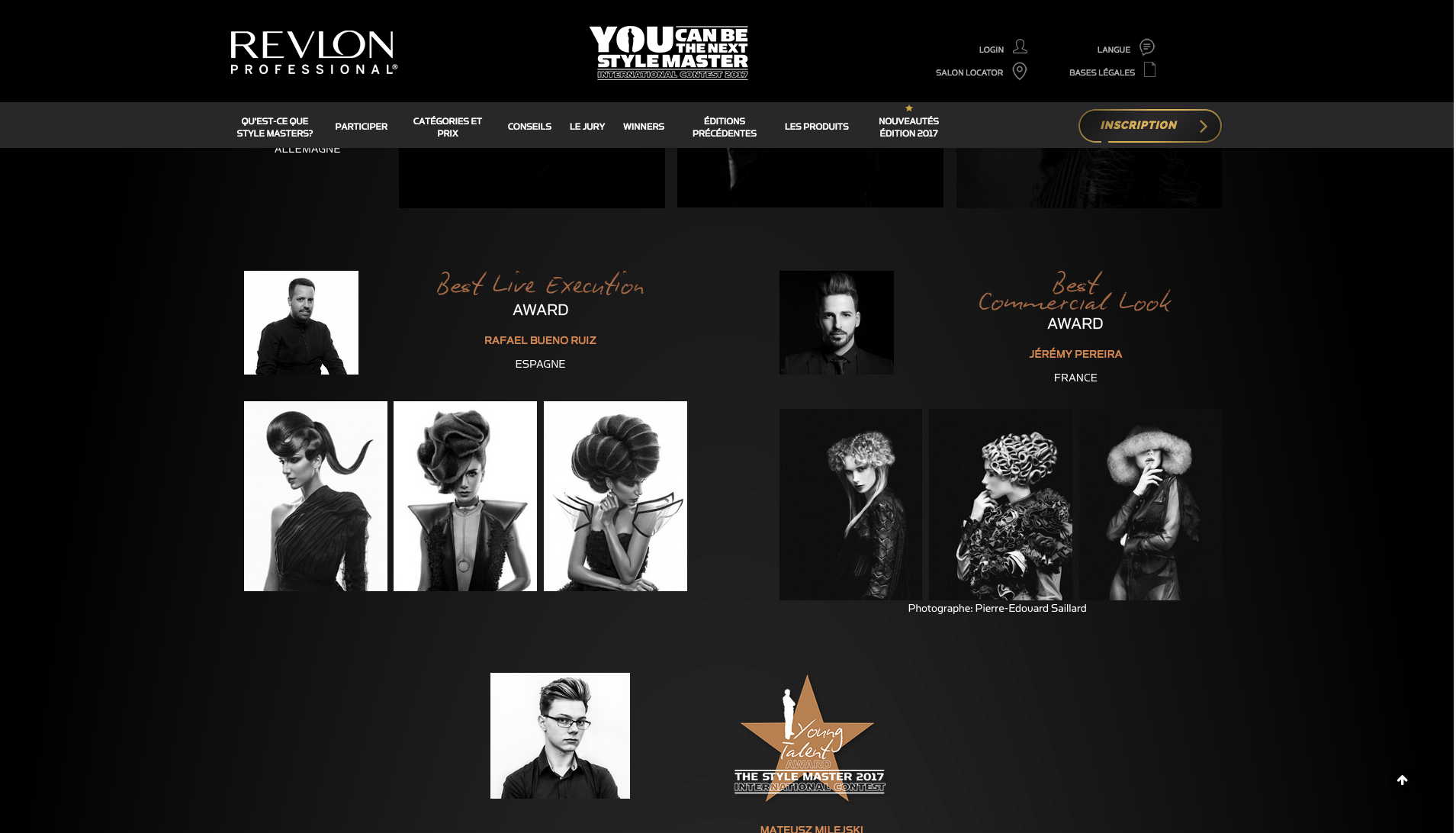 GAGNANT INTERNATIONAL "Best Commercial Look Award 2017"  GAGNANT FRANCE REVLON STYLE MASTER 2017