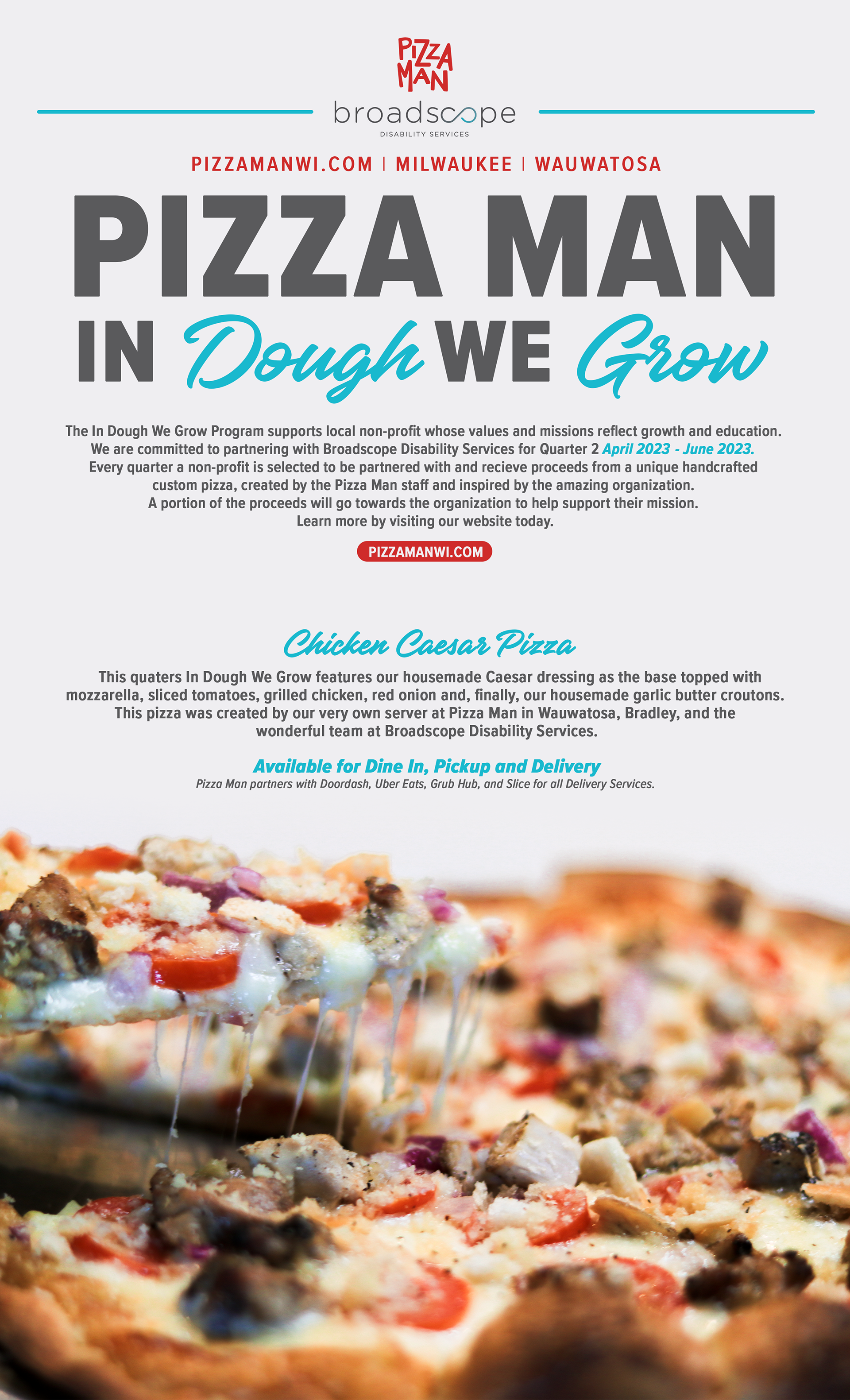 In Dough We Grow Advertisement - April